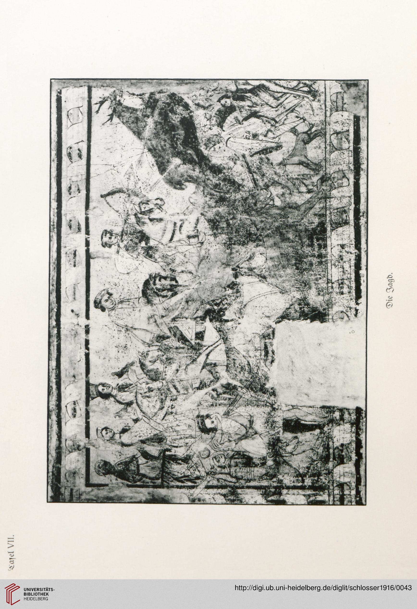 Schlosser 1916 Tav. VII: Scena di caccia